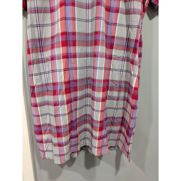 Alaskan Hardgear Duluth Trading Co Women's Plaid Short-Sleeved Shirt Dress Sz XL - Picture 14 of 16
